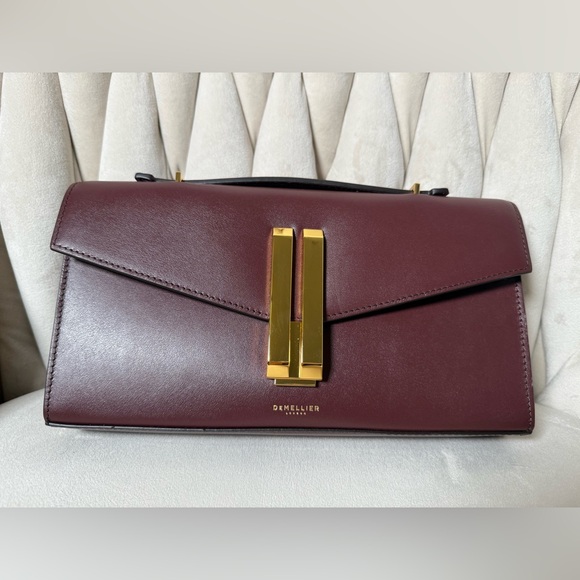 DeMellier Maroon Vancouver Clutch Rare Color NBW - Picture 2 of 11